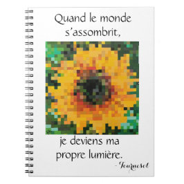 Cuaderno Girasol amarillo pixel art
