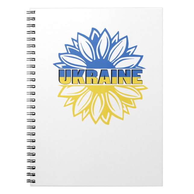 Cuaderno Girasol azul y amarillo. Ucraniano (Frente)
