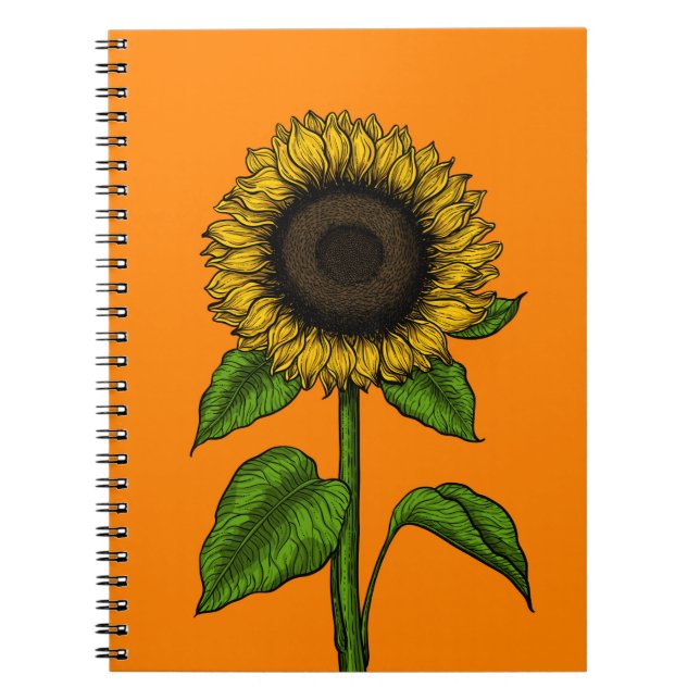 Cuaderno Girasol en naranja (Frente)