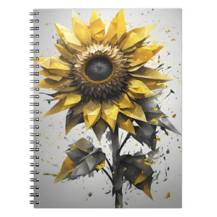 Cuaderno Girasol - Flores de acuarela