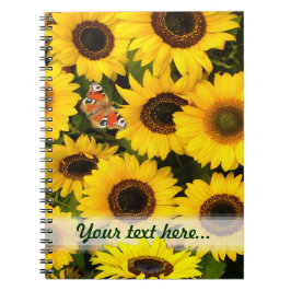 Cuaderno Girasol y mariposa