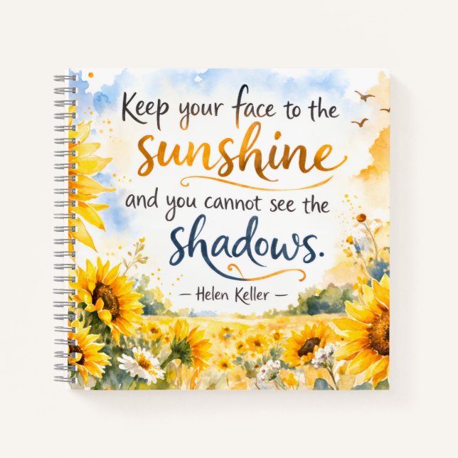 Cuaderno Girasoles Inspiradores – Girasol Acuarela (Anverso)