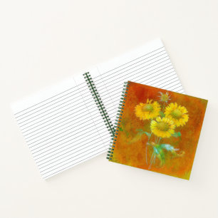 Cuaderno Girasoles pintados suaves
