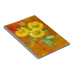 Cuaderno Girasoles pintados suaves