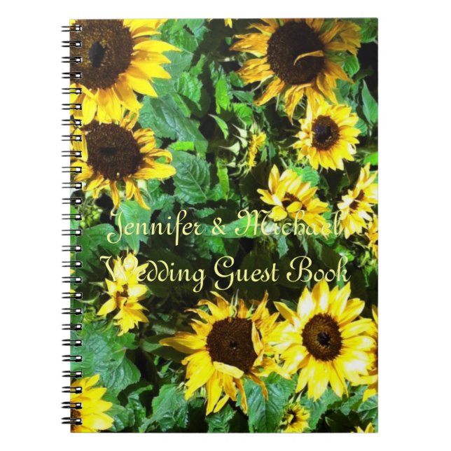 Cuaderno Girasoles que casan el libro de visitas (Frente)