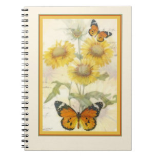 Cuaderno Girasoles y mariposa