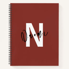 Cuaderno Girls’ Gift – Personalized Letter “N” Name Naomi 