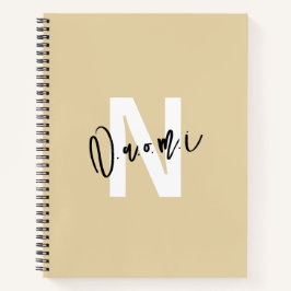 Cuaderno Girls’ Light Beige "Naomi" Notebook – Spiral