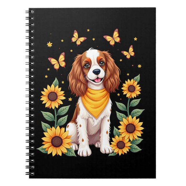 Cuaderno Girls Women Mom Cavalier King Charles Spaniel Dog  (Frente)