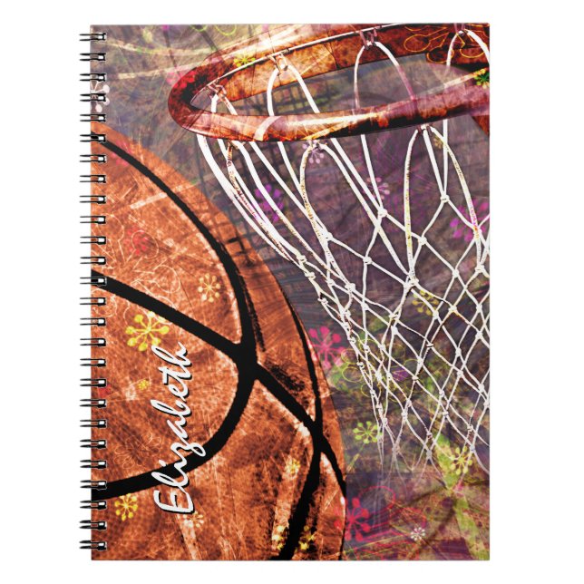 Cuaderno Girly Basketball personalizado (Frente)