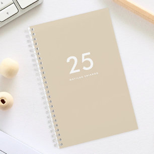 Cuaderno Girly Classy Name Beige