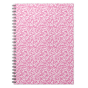 Cuaderno Girly Glam White Pink Leopard Print