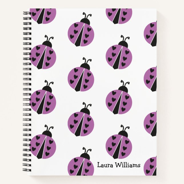 Cuaderno Girly Ladybug Personalizado (Anverso)