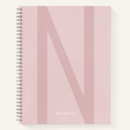 Cuaderno Girly Moderno Personalizado Big First Name Pink