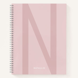 Cuaderno Girly Moderno Personalizado Big First Name Pink