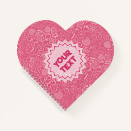 Cuaderno Girly Pink Berry Strawberry Cherry Modern.