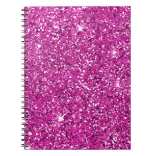 Cuaderno Girly Pink Glitzy Purpurina