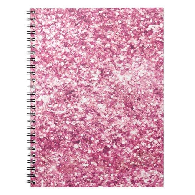 Cuaderno Girly Pink Purpurina Confetti (Frente)