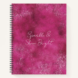 Cuaderno Girly Pink Resumen Glitz Glam Purpurina