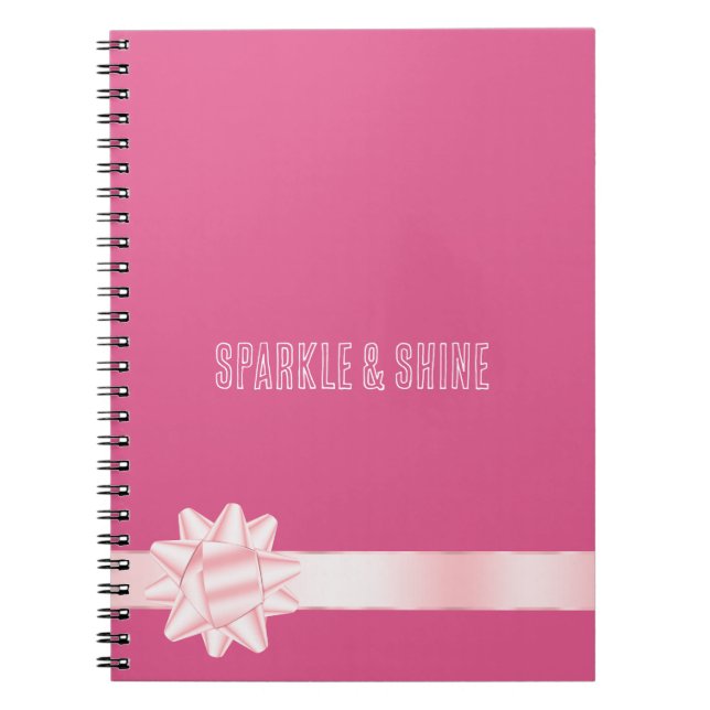 Cuaderno Girly Pink Rubor Ribbon (Frente)
