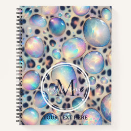 Cuaderno Girly Trendy Opal Leopard Print Monogram