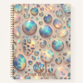 Cuaderno Girly Trendy Opal Leopard Print Monogram