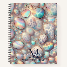 Cuaderno Girly Trendy Opal Leopard Print Monogram Softcover