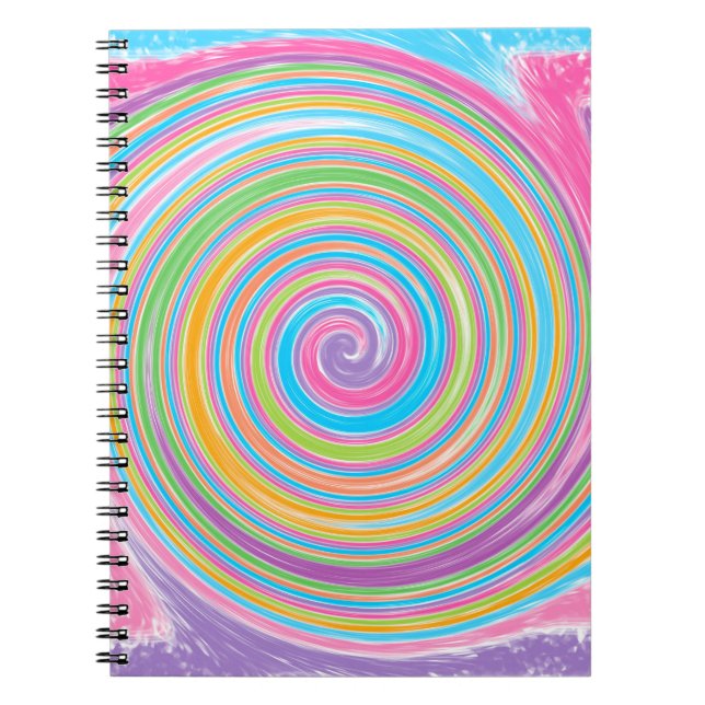 Cuaderno Giro arcoiris colorido (Frente)