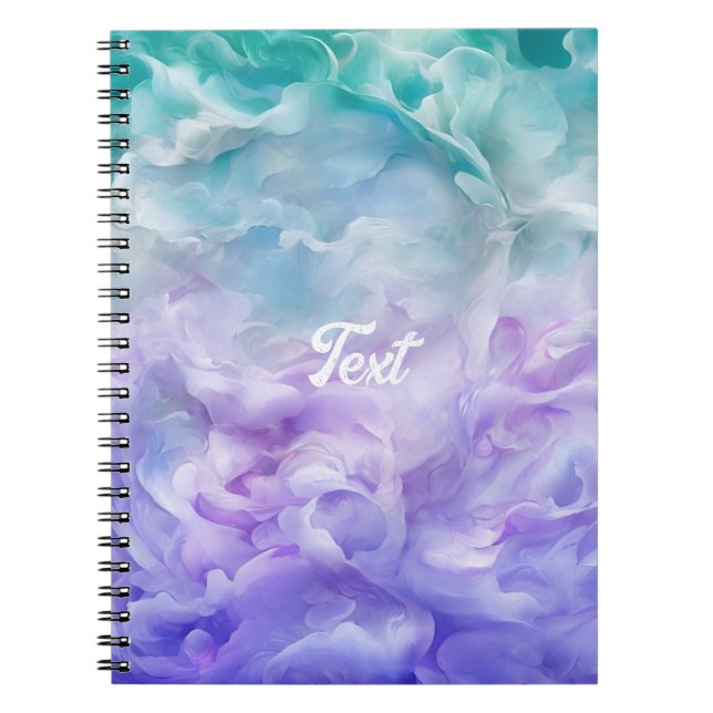 Cuaderno Giro de nubes azul y púrpura (Frente)