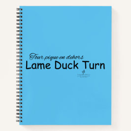 Cuaderno Giro de pato cojo vuelve el cielo azul y negro