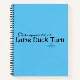 Cuaderno Giro de pato cojo vuelve el cielo azul y negro