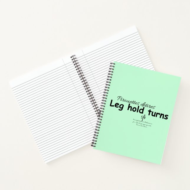 Cuaderno Giro de Pierna Suave Menta y Negro (Interior)