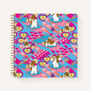Cuaderno Gizmo   Patrón rosa de paz y amor