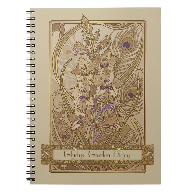 Cuaderno Gladiolus italicus Art Nouveau (Frente)