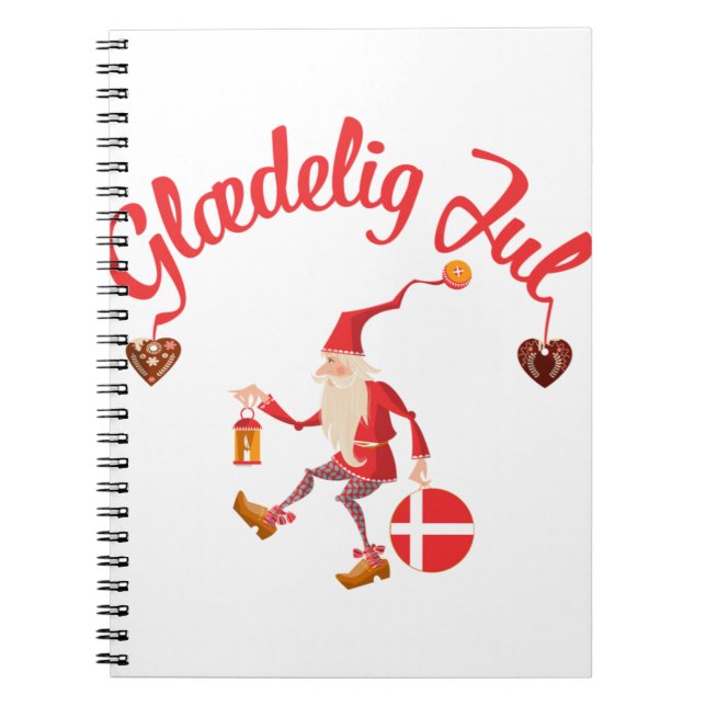 Cuaderno Glaedelig jul danish merry christmas denmark nisse (Frente)