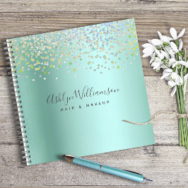 Cuaderno Glam, artista de maquillaje de la peluquería azul 