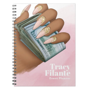 Cuaderno Glam Chic Rosa y Dorado Mentalidad Millonaria
