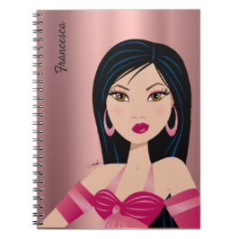 Cuaderno Glam Chica Sassy Attitude Chica asiático personali