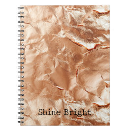 Cuaderno Glam de oro Peach Rosa