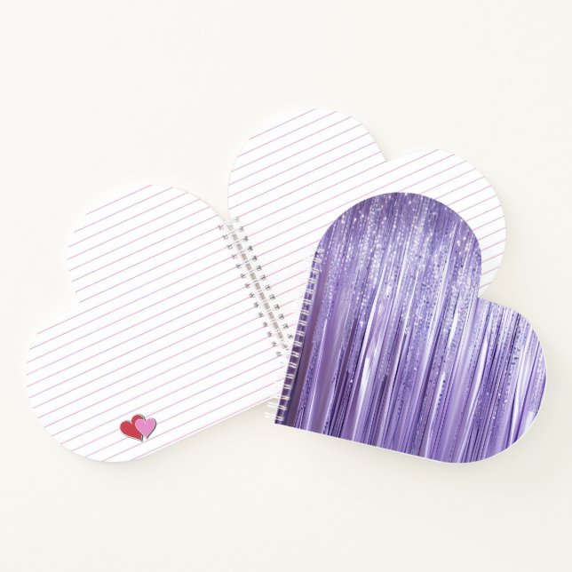 Cuaderno Glam Girly Lavender Tinsel Stripes (Interior)