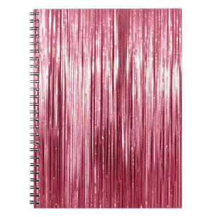 Cuaderno Glam Girly Pink Tinsel Stripes
