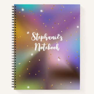 Cuaderno Glam Girly, Purpurina de metal colorido