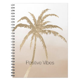 Cuaderno Glam Gold Palm Tropical Palm