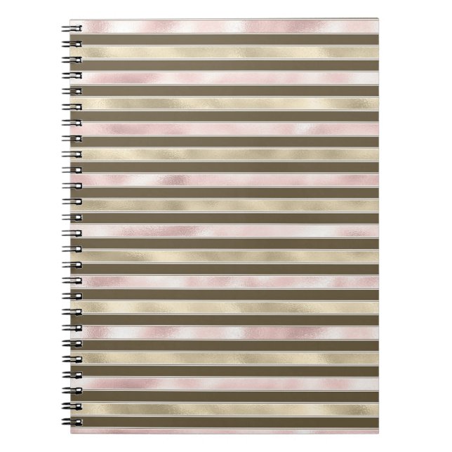Cuaderno Glam Gold Rubor Ropa marrón rosa (Frente)