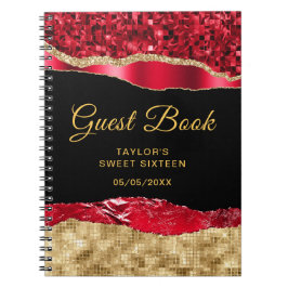 Cuaderno Glam Lágrimas de rojo y oro Dieciséis libros de in
