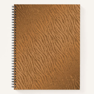 Cuaderno Glam Purpurina marrón de impresión animal