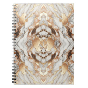 Cuaderno Glam Rosa Dorado Lujoso Mármol Moderno 