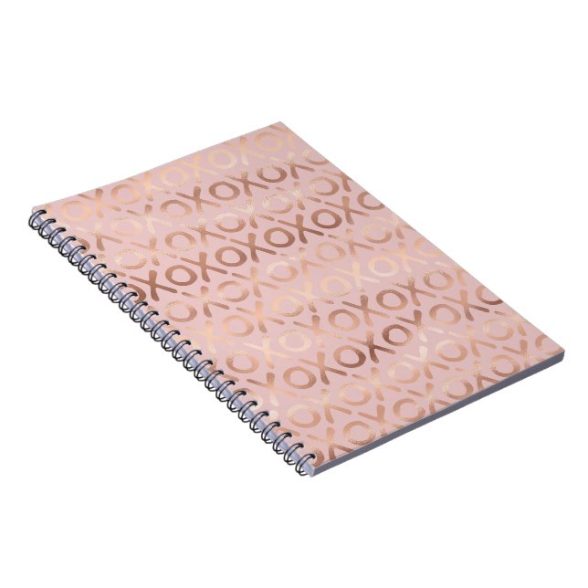 Cuaderno Glam Rosa Gold Rubor XOXO (Lado Derecho)