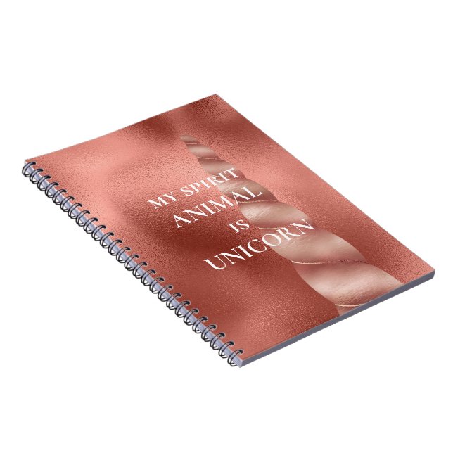 Cuaderno Glam Unicorn de oro Rosa (Lado Derecho)