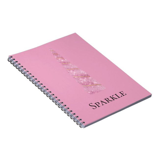Cuaderno Glam Unicorn de oro rosa espumoso (Lado Derecho)